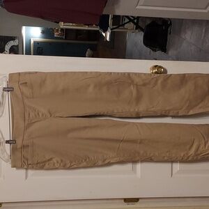 Casual pull-on pants in tan.